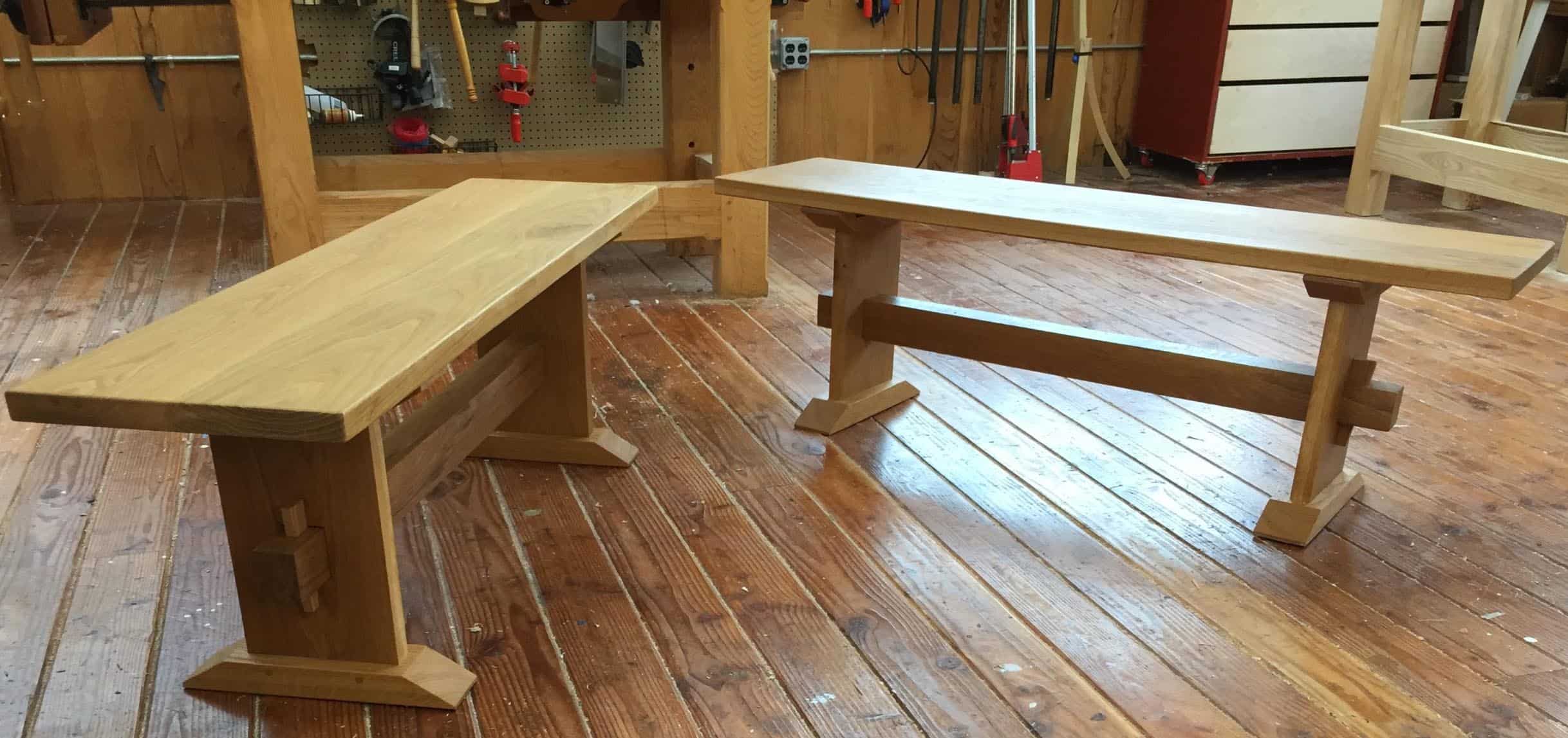 White Oak Dining Benches