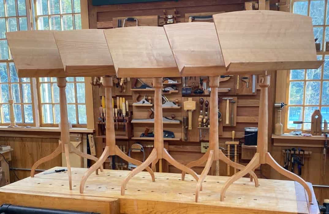 Five Cherry Music Stands