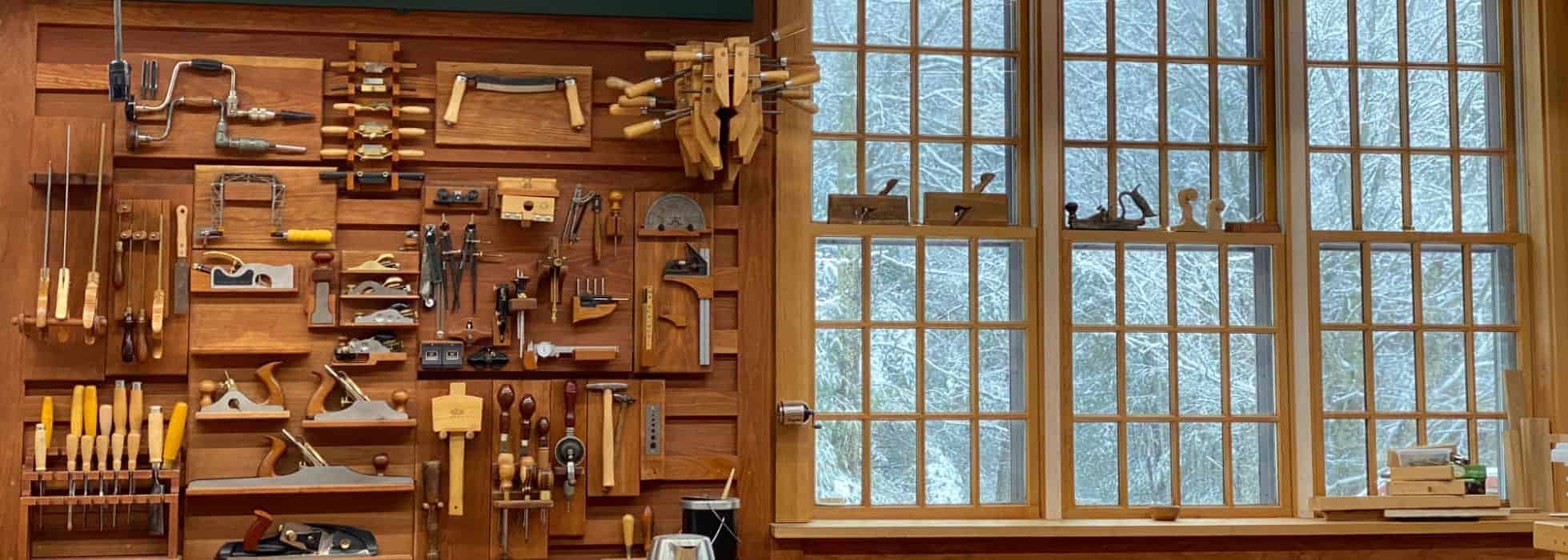 Snowy day in the workshop